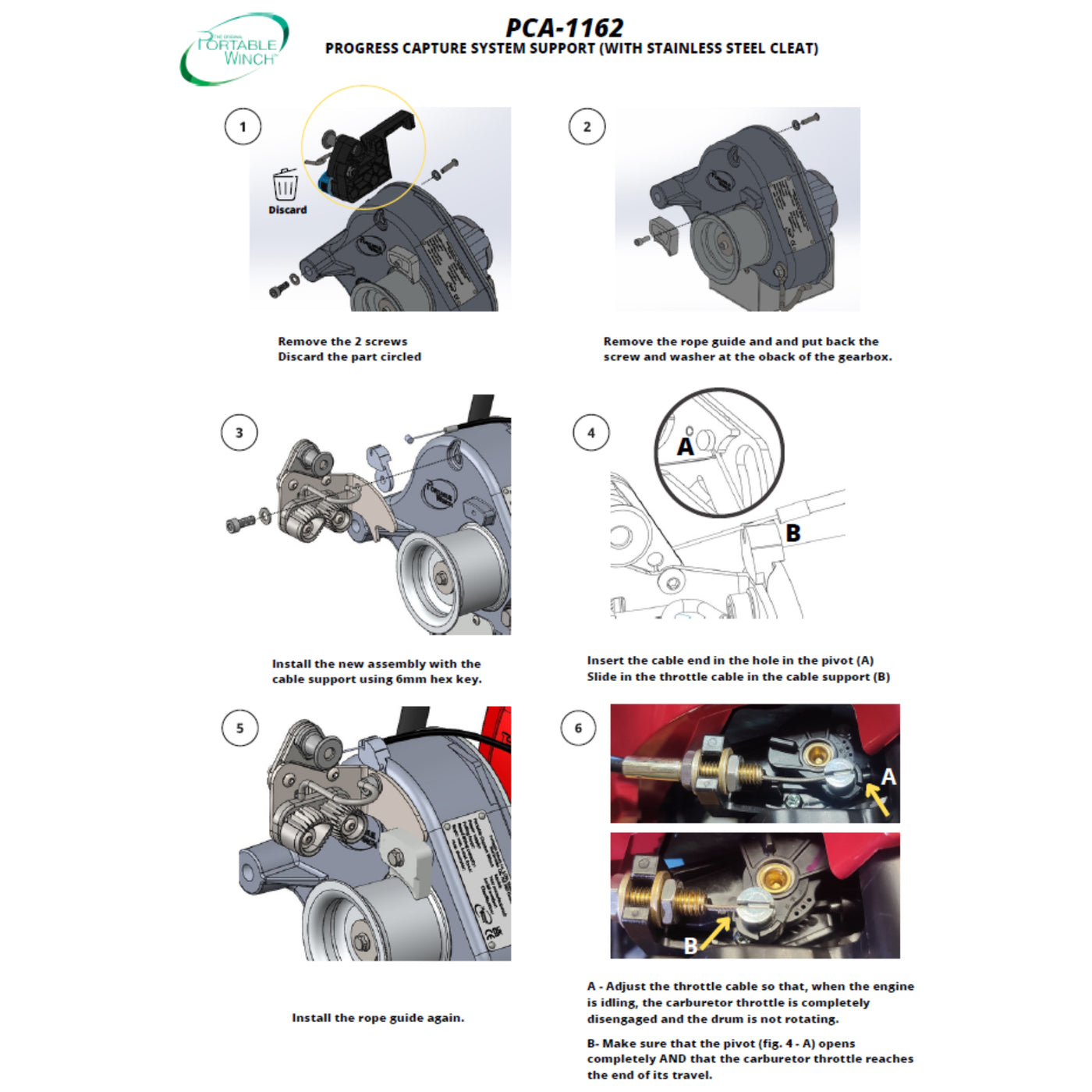 PCA-1162<BR>SUPPORT DU BLOQUEUR DE CORDE